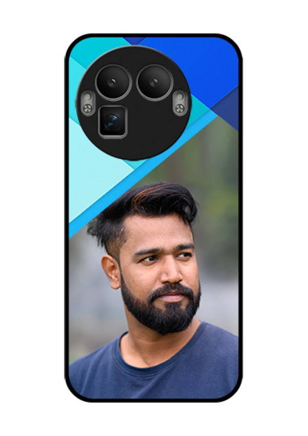 Realme GT 8 Pro Custom Glass Phone Case - Blue Pattern Design