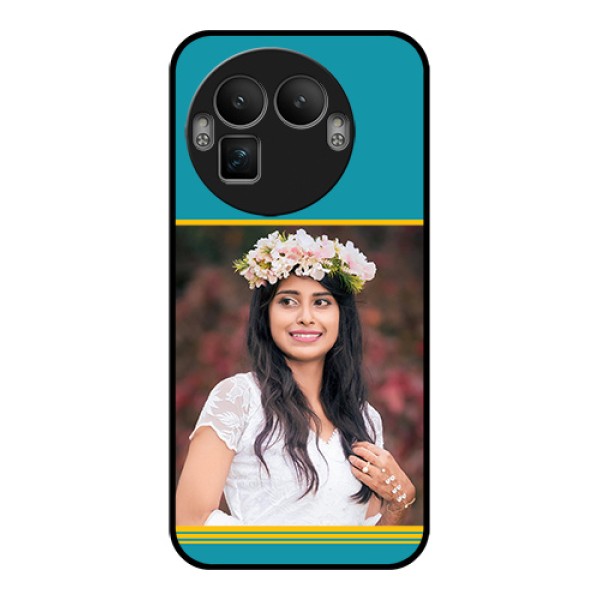 Realme GT 8 Pro Custom Glass Phone Case - Yellow & Blue Design