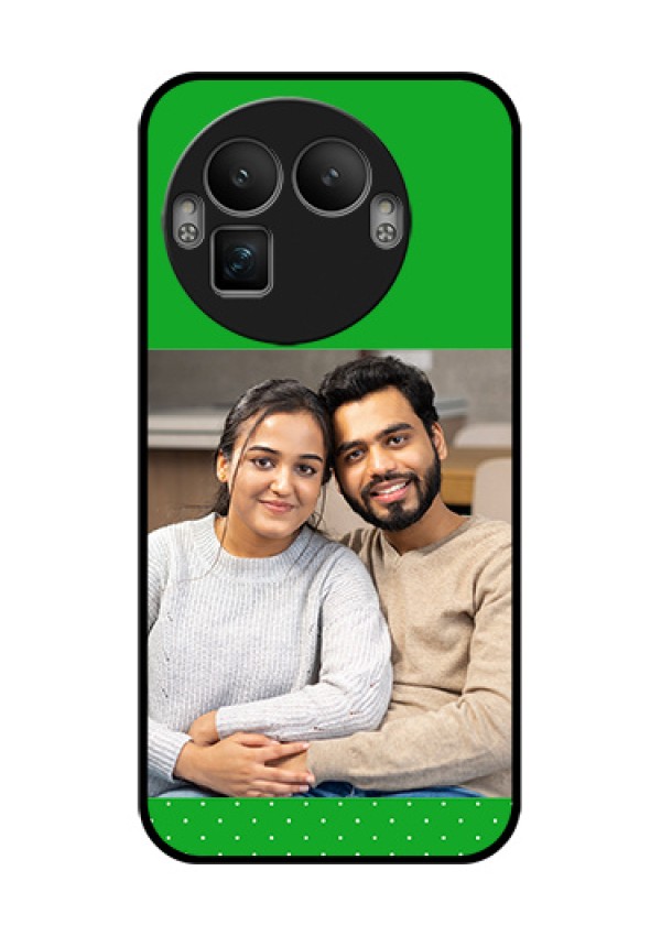 Realme GT 8 Pro Custom Glass Phone Case - Green Pattern Design