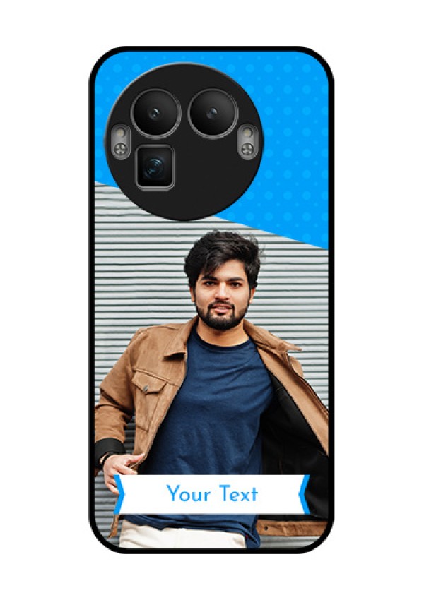 Realme GT 8 Pro Custom Glass Phone Case - Simple Blue Color Design