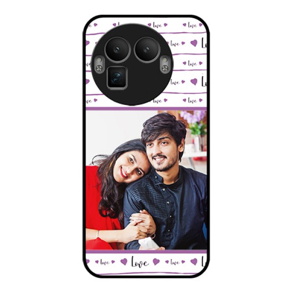 Realme GT 8 Pro Custom Glass Phone Case - Couples Heart Design