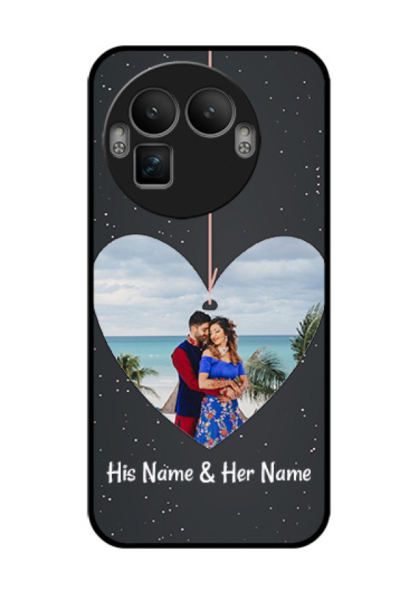 Realme GT 8 Pro Custom Glass Phone Case - Hanging Heart Design