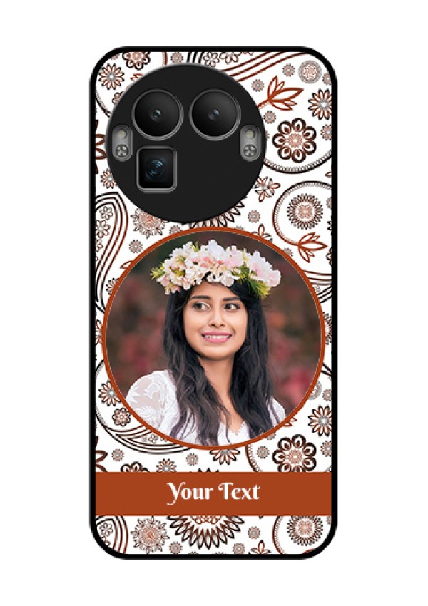 Realme GT 8 Pro Custom Glass Phone Case - Abstract Flower Design