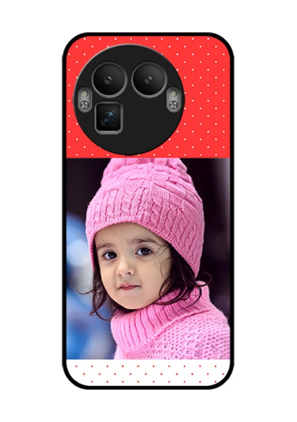 Realme GT 8 Pro Custom Glass Phone Case - Red Pattern Design