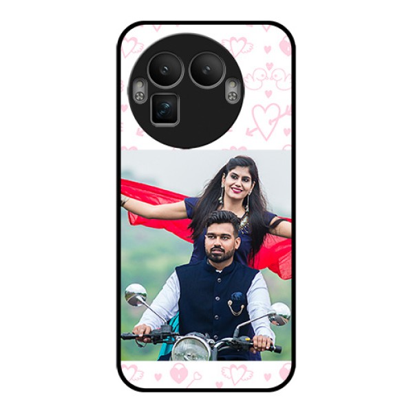 Realme GT 8 Pro Custom Glass Phone Case - Pink Flying Heart Design Realme GT 8 Pro Custom Glass Phone Case - Pink Flying Heart Design