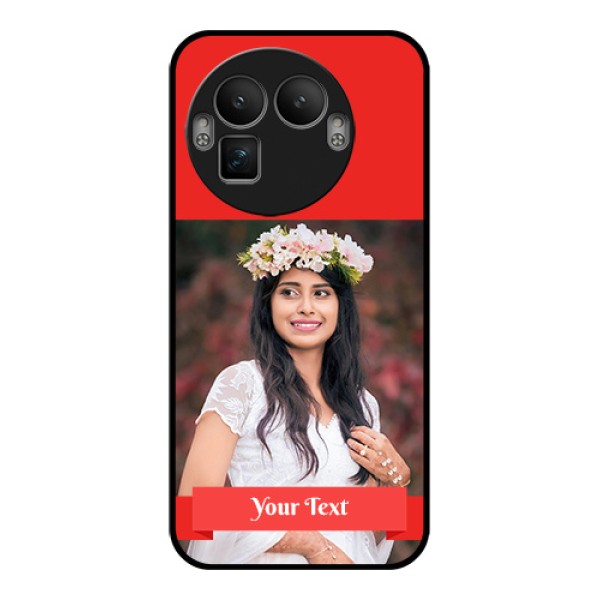 Realme GT 8 Pro Custom Glass Phone Case - Simple Red Color Design