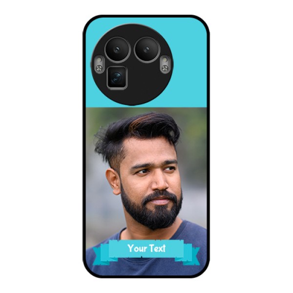 Realme GT 8 Pro Custom Glass Phone Case - Blue Color Design Realme GT 8 Pro Custom Glass Phone Case - Blue Color Design