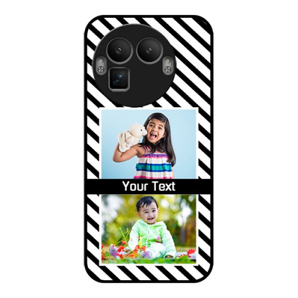 Realme GT 8 Pro Custom Glass Phone Case - Black And White Stripes Design Realme GT 8 Pro Custom Glass Phone Case - Black And White Stripes Design