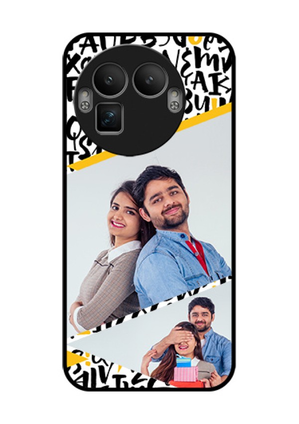 Realme GT 8 Pro Custom Glass Phone Case - Letters Pattern Design