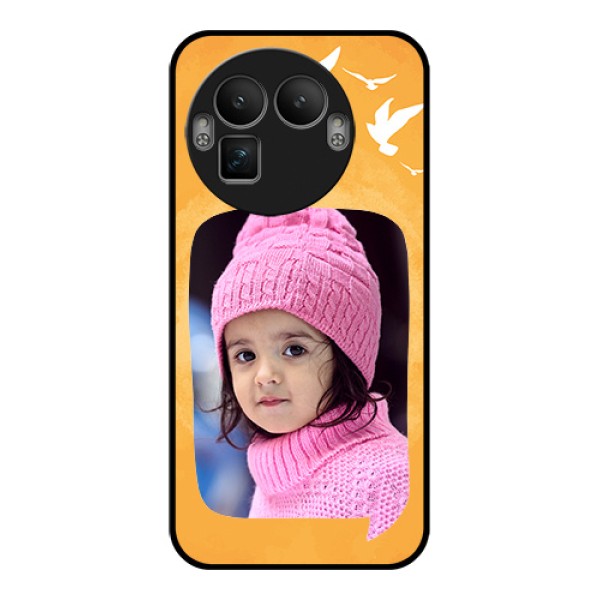Realme GT 8 Pro Custom Glass Phone Case - Water Color Design With Bird Icons Realme GT 8 Pro Custom Glass Phone Case - Water Color Design With Bird Icons
