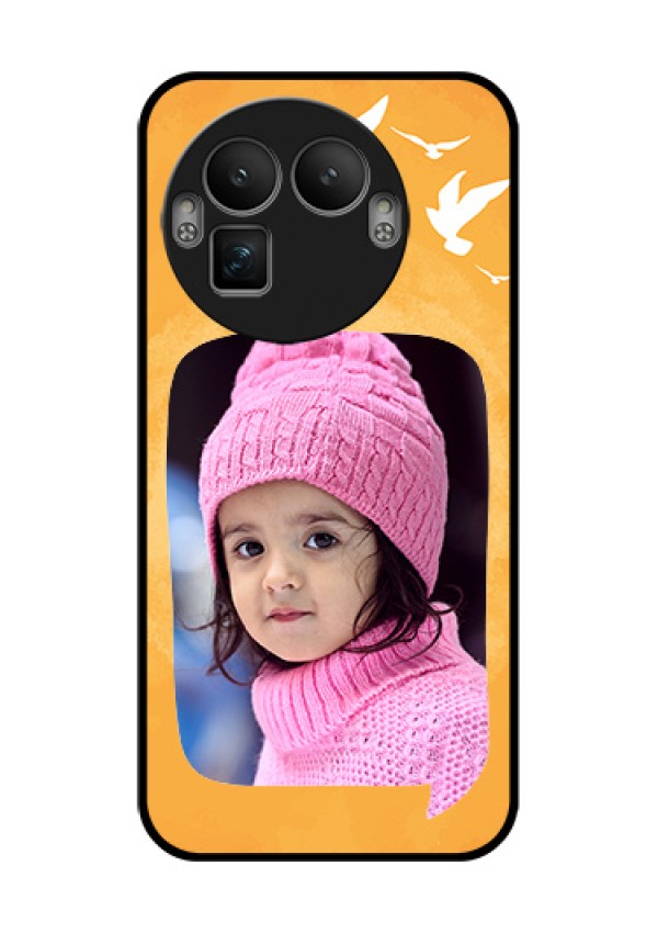 Realme GT 8 Pro Custom Glass Phone Case - Water Color Design With Bird Icons