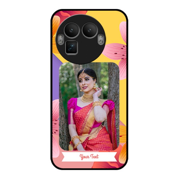 Realme GT 8 Pro Custom Glass Phone Case - 3 Image With Vintage Floral Design Realme GT 8 Pro Custom Glass Phone Case - 3 Image With Vintage Floral Design