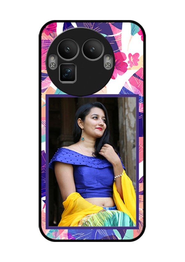 Realme GT 8 Pro Custom Glass Phone Case - Abstract Floral Design