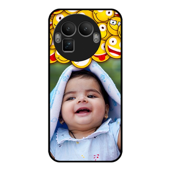 Realme GT 8 Pro Custom Glass Phone Case - With Smiley Emoji Design Realme GT 8 Pro Custom Glass Phone Case - With Smiley Emoji Design