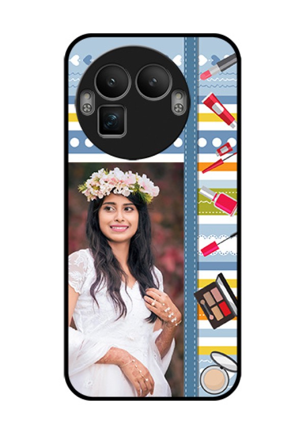 Realme GT 8 Pro Custom Glass Phone Case - Makeup Icons Design