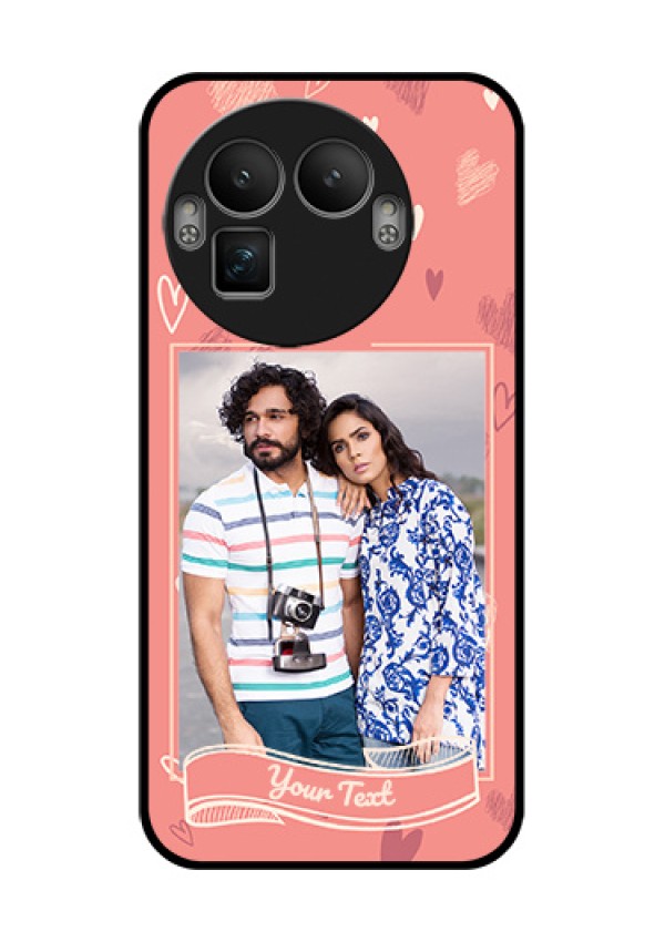 Realme GT 8 Pro Custom Glass Phone Case - Love Doodle Art Design