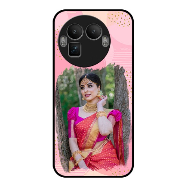 Realme GT 8 Pro Custom Glass Phone Case - Gold Glitter Splash Design Realme GT 8 Pro Custom Glass Phone Case - Gold Glitter Splash Design