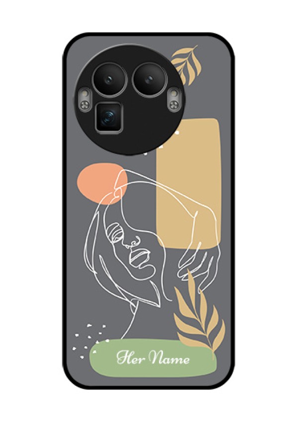 Realme GT 8 Pro Custom Glass Phone Case - Gazing Woman Line Art Design