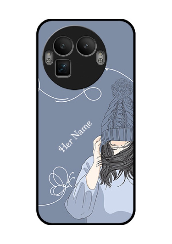 Realme GT 8 Pro Custom Glass Phone Case - Girl In Winter Outfit Design