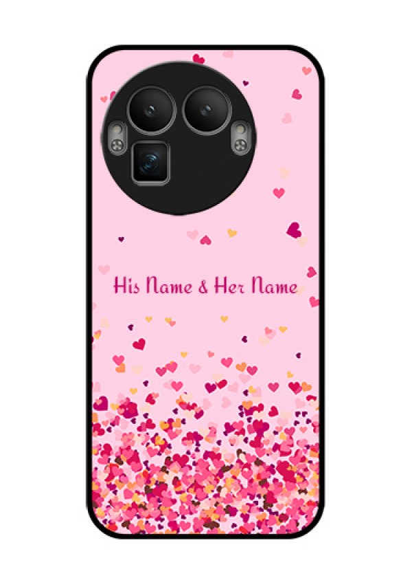 Realme GT 8 Pro Custom Glass Phone Case - Floating Hearts Design