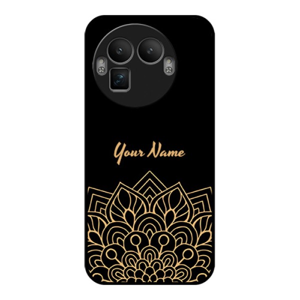 Realme GT 8 Pro Custom Glass Phone Case - Golden Mandala Design