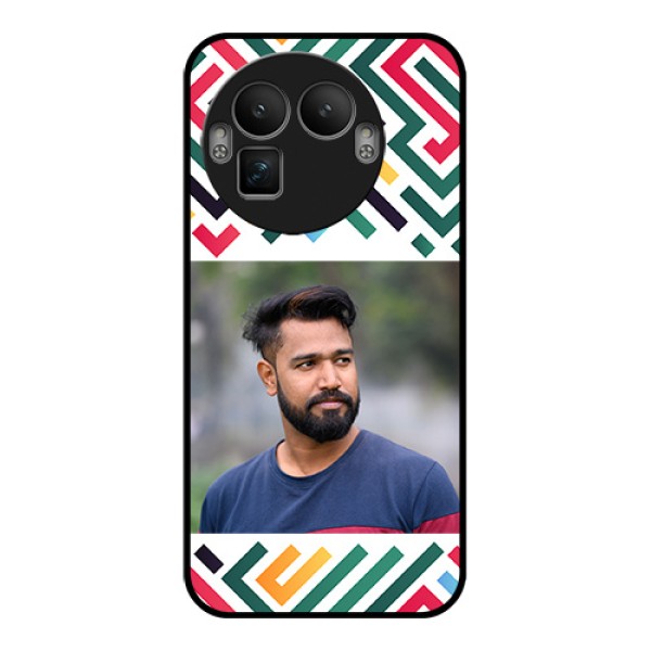 Realme GT 8 Pro Custom Glass Phone Case - Colorful Maze Pattern Design Realme GT 8 Pro Custom Glass Phone Case - Colorful Maze Pattern Design