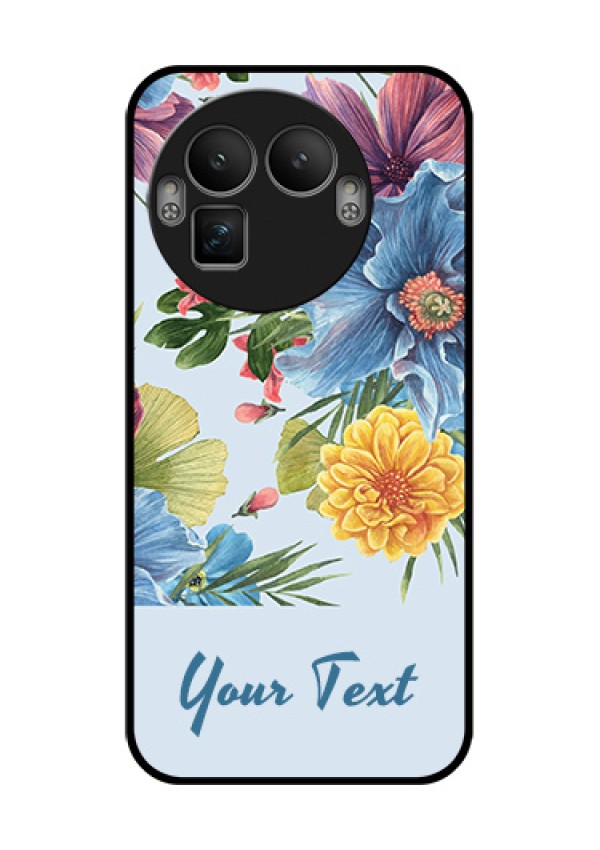 Realme GT 8 Pro Custom Glass Phone Case - Stunning Watercolored Flowers Painting Design