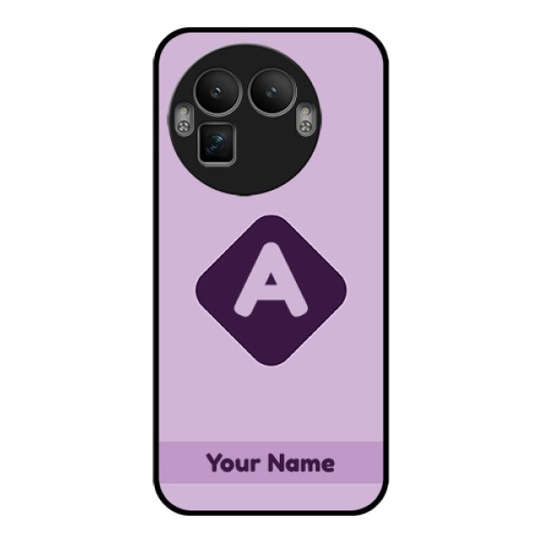 Realme GT 8 Pro Custom Glass Phone Case - Custom Letter In Curved Badge Design Realme GT 8 Pro Custom Glass Phone Case - Custom Letter In Curved Badge Design