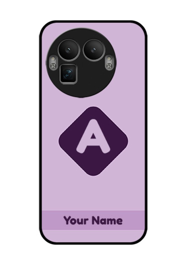 Realme GT 8 Pro Custom Glass Phone Case - Custom Letter In Curved Badge Design