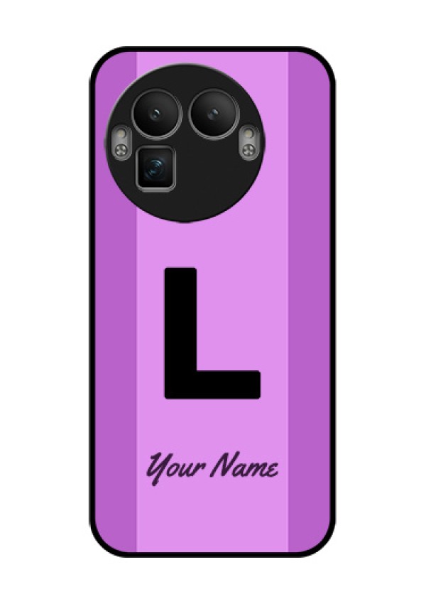 Realme GT 8 Pro Custom Glass Phone Case - Tricolor Custom Text Design