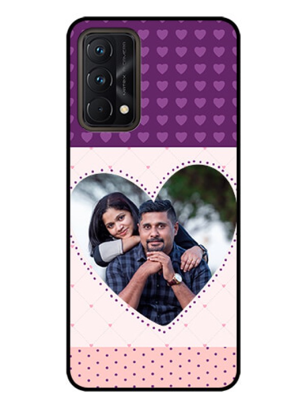 Custom Realme GT Master Custom Glass Phone Case - Violet Love Dots Design