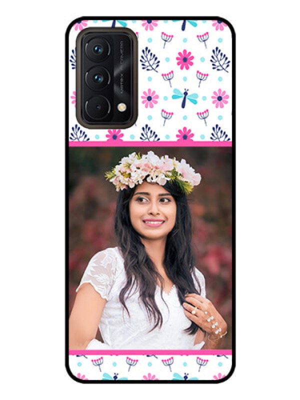 Custom Realme GT Master Photo Printing on Glass Case - Colorful Flower Design