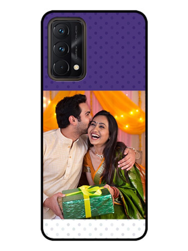 Custom Realme GT Master Personalized Glass Phone Case - Violet Pattern Design