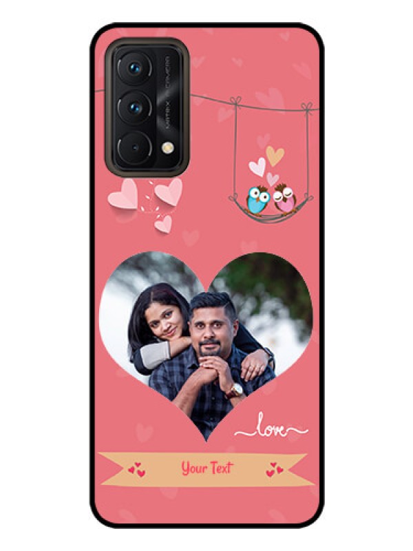 Custom Realme GT Master Personalized Glass Phone Case - Peach Color Love Design