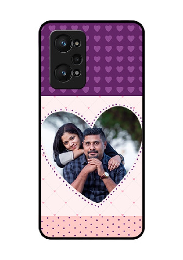 realme GT Neo 2 5G Custom Glass Phone Case - Violet Love Dots Design