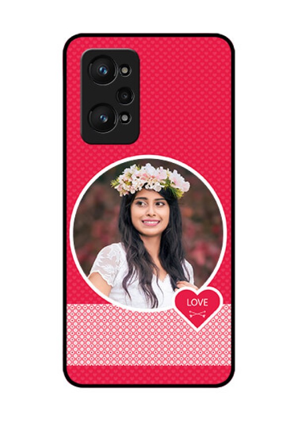 realme GT Neo 2 5G Personalised Glass Phone Case - Pink Pattern Design
