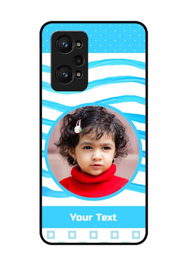 realme GT Neo 2 5G Custom Glass Phone Case - Simple Blue Case Design