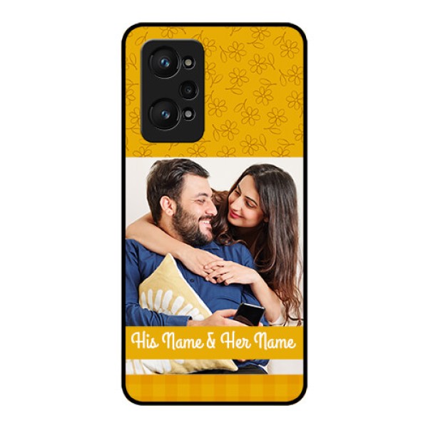 realme GT Neo 2 5G Custom Glass Mobile Case - Yellow Floral Design
