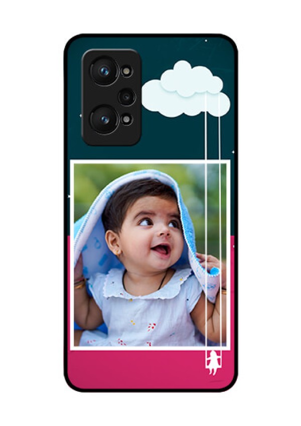 realme GT Neo 2 5G Custom Glass Phone Case - Cute Girl with Cloud Design