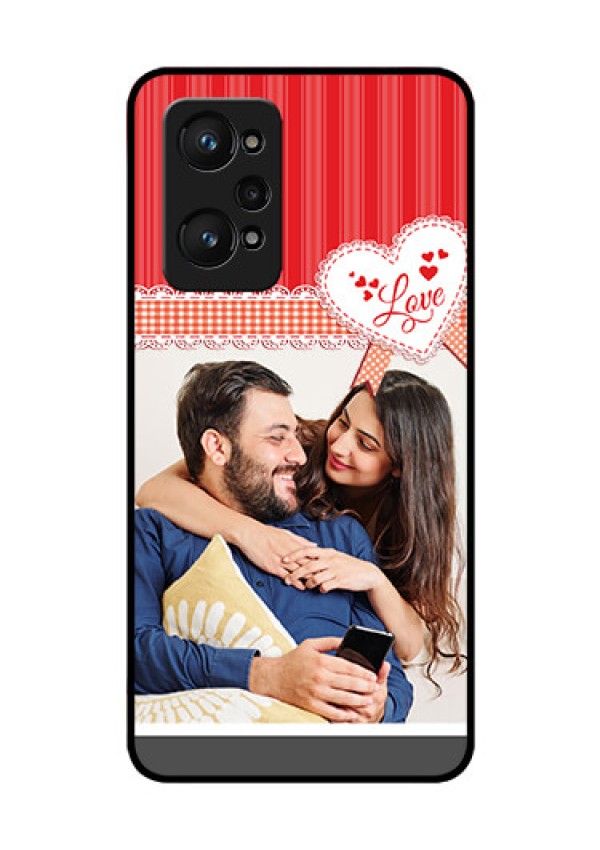 realme GT Neo 2 5G Custom Glass Mobile Case - Red Love Pattern Design