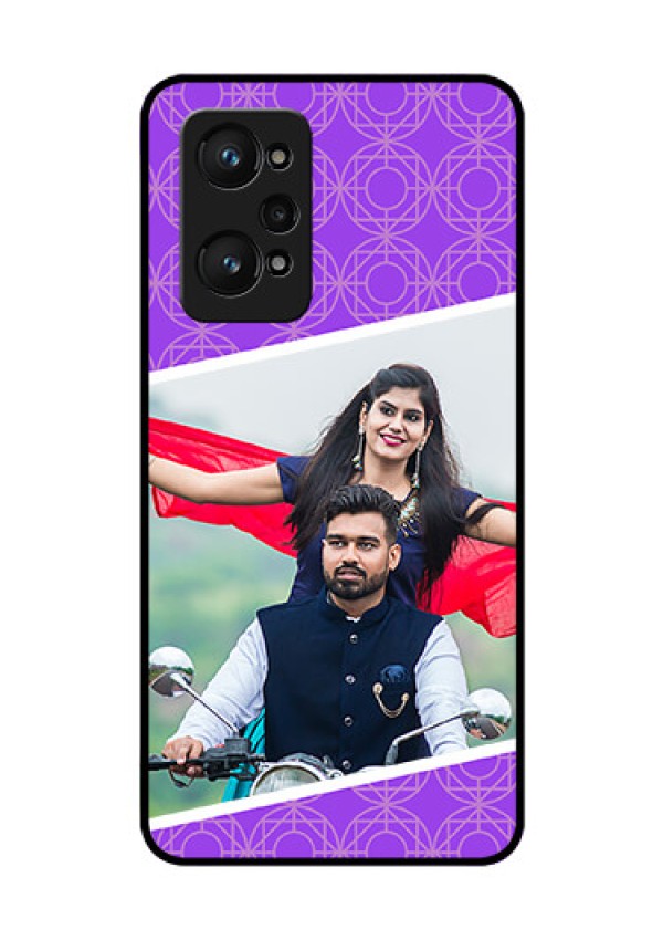 realme GT Neo 2 5G Custom Glass Phone Case - Violet Pattern Design