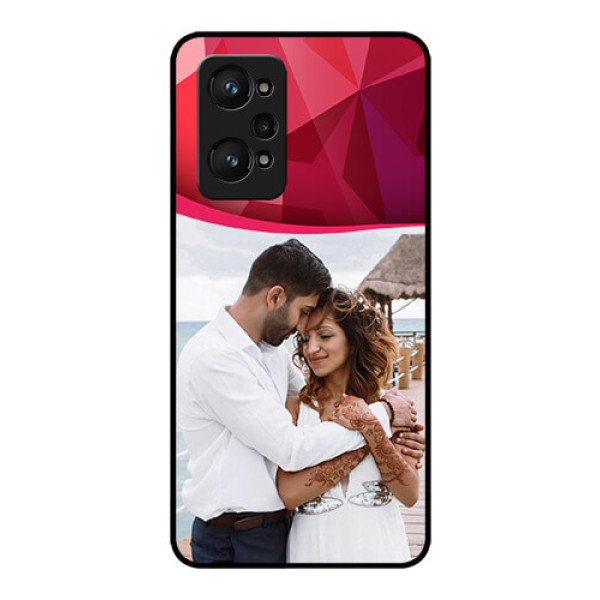 realme GT Neo 2 5G Custom Glass Mobile Case - Red Abstract Design