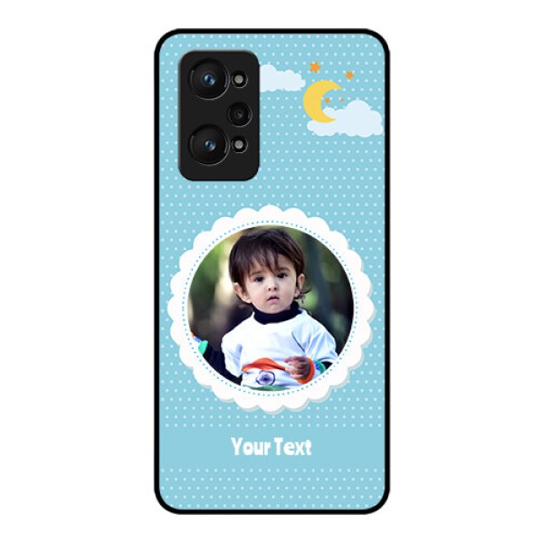 realme GT Neo 2 5G Personalised Glass Phone Case - Violet Pattern Design