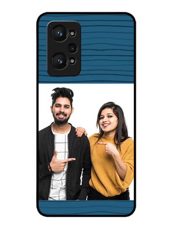 Custom realme GT Neo 2 5G Custom Glass Phone Case - Blue Pattern Cover Design