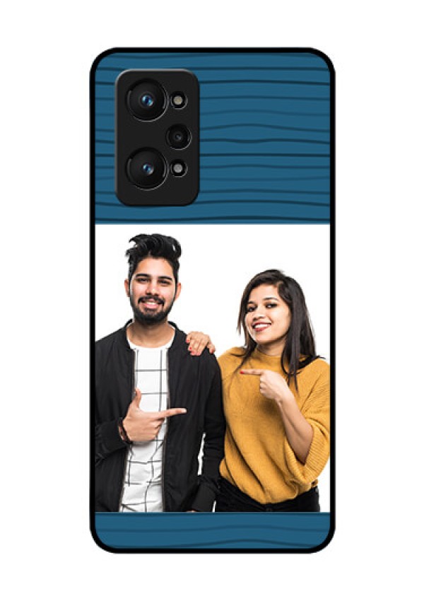 realme GT Neo 2 5G Custom Glass Phone Case - Blue Pattern Cover Design
