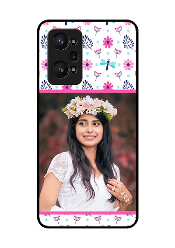 realme GT Neo 2 5G Photo Printing on Glass Case - Colorful Flower Design