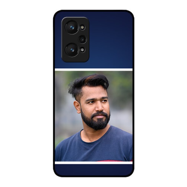 realme GT Neo 2 5G Personalized Glass Phone Case - Simple Royal Blue Design realme GT Neo 2 5G Personalized Glass Phone Case - Simple Royal Blue Design