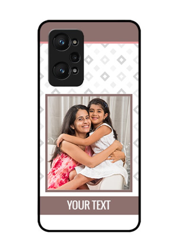 realme GT Neo 2 5G Photo Printing on Glass Case - Simple Diamond Design