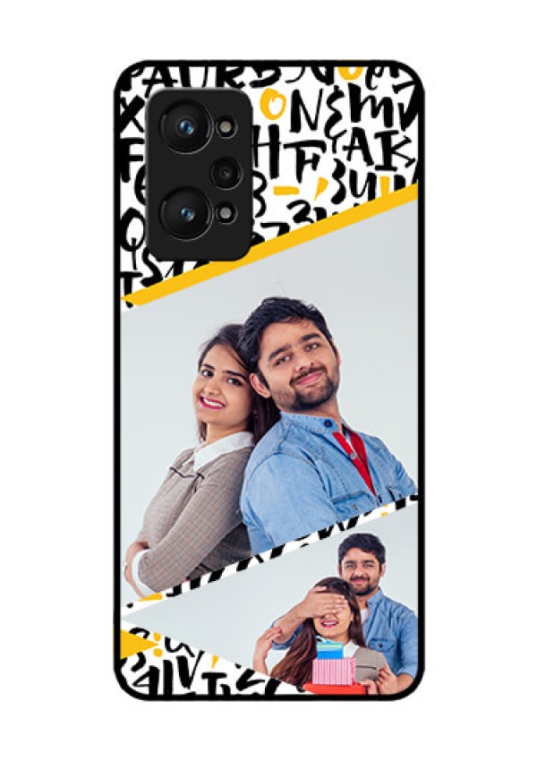 realme GT Neo 2 5G Custom Glass Mobile Case - Letters Pattern Design