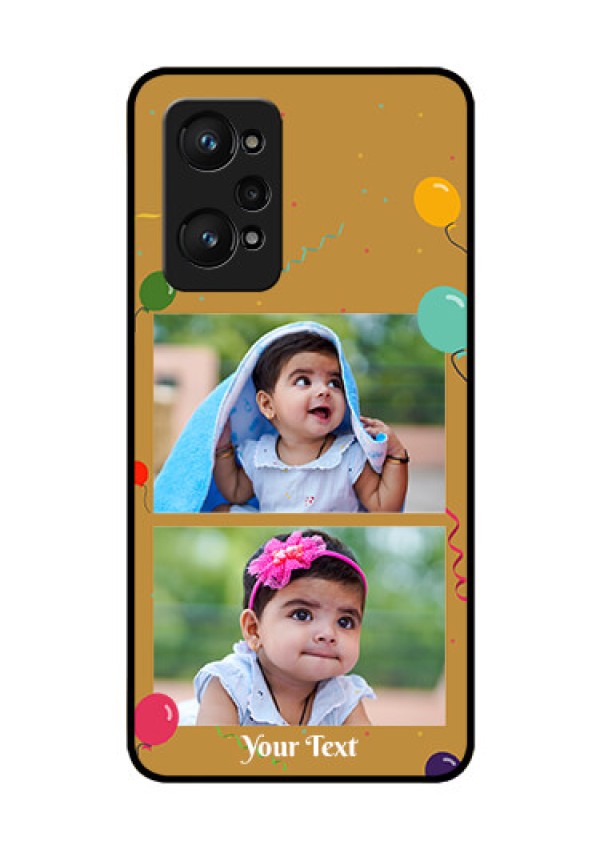realme GT Neo 2 5G Personalized Glass Phone Case - Image Holder with Birthday Celebrations Design